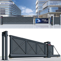 Kits de portails cantilever et ensembles de quincaillerie pour portails coulissants - Alliage d'aluminium 6063-T6/5 30m Télécommande