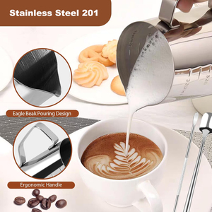 Kit di Accessori per Espresso da 22 Pezzi, <span class=keywords><strong>Set</strong></span> Tamper Caffè 51/53/58mm con Strumento WDT, Lattiera per Schiuma di Latte, Penna per Latte Art e Stencil - Product Image 5