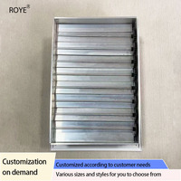 Grille de ventilation de bureau en alliage d'aluminium à lamelles simples, régulateur de lumière, double couche, réglage manuel du volume d'air, grille de ventilation incendie