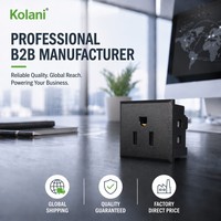 Enchufe Modular Kolani Negro de 15A y 125V Estándar Estadounidense, Inserto de Enchufe Resistente al Calor de PC, Módulo de Enchufe Estadounidense