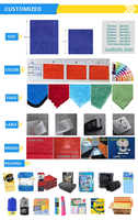 Handuk Pengering Ramah Lingkungan 1200GSM Cepat Kering Super Serap Mikrofiber Twist Loop untuk Pesawat Terbang, Anyaman Premium