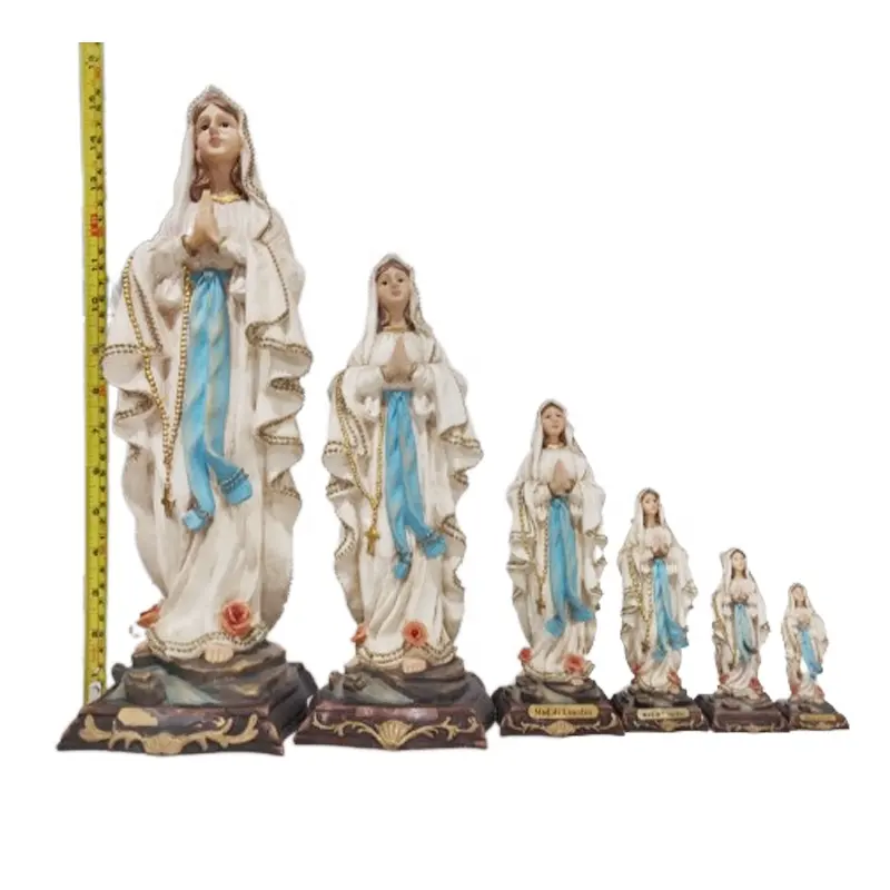 Artículos religiosos católicos de resina personalizados, Estatua de la Virgen María, artesanías pequeñas, recuerdos, arte, decoración del hogar, regalos religiosos cristianos