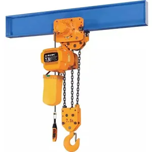Hot Sell 7.5Ton Lift Height 4M Fixted Type 3 Chain Hoist With Trolley