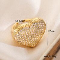 Modeschmuck Ringe Verstellbare Verlobung Benutzer definierte klobige Ringe für Mädchen Frauen Herr des Kristalls Vintage Herz ringe