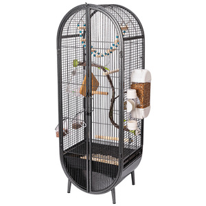 Cage à oiseaux en métal et acrylique Yunge avec motif solide, Villa pour oiseaux Xuan Feng Peony, Cage de observation pour perroquets Budskin avec fermeture à bouton - Product Image 3