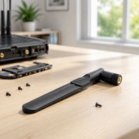 Antenne de passerelle IoT industrielle à gain élevé, double bande WiFi 5G 4G, 3dBi 5dBi, base magnétique en cuivre pur, caoutchouc, connecteur SMA mâle