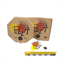 Boîte à pizza octogonale en carton ondulé à trois couches en stock, matériau épaissi, excellente respirabilité ; jetable pour plats à emporter