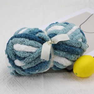 Tricot Coton Biologique Chenille Chunky Shues Stock <span class=keywords><strong>Lot</strong></span> Chenille Vert Chunky 3cm Coton Crochet Set Bras Fil À Tricoter - Product Image 3