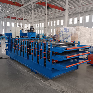 Building Material Three Layers Roof <b>Sheet</b> Roll Forming Machine Trapezoid Steel Metal Iron Roof Making Machine - Product Image 3