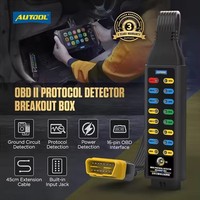 Autool Obd2 Breakout Obd 2 Break Out Caja de Prueba de Protocolo Automotriz CAN para Coche, Conector Automotriz, Detector de Coche