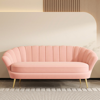 Canapé sectionnel moderne petit appartement trois places avec éponge remplissage chambre à coucher et mobilier d'aire de repos