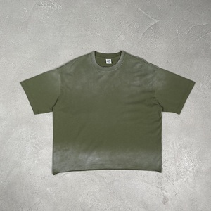 T-shirt Crop da <span class=keywords><strong>Uomo</strong></span> Vintage a Tinta Unita Effetto Usurato, Vestibilità Ampia, Stile <span class=keywords><strong>Street</strong></span>, 100% Cotone, Manica Corta, Grammatura Pesante 280g, Asciugatura Rapida - Product Image 3