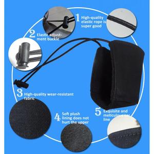 Car Heel Protector Shoe Covers Flat Black Elastic Adjustable Fabric Lining For Driving Protection - Product Image 1