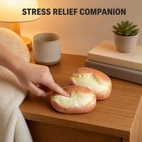 Jouet Squishy en forme de pain fourré à la crème, à remontée lente, à ouverture facile, avec motif croûte dorée, anti-stress, cadeau de bureau pour enfants