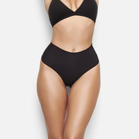 Sous-vêtements en coton pour femmes : Grande taille, taille haute, string invisible, respirant, très extensible, culotte taille haute anti-roulement