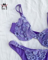 Maillot de bain avec Logo personnalisé, violet, Bikini, nouveau matériau, 2023