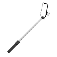 Perche à selfie multifonctionnelle avec télécommande Bluetooth, trépied de bureau pour diffusion en direct, lumière LED de beauté, étanche, suivi du visage, fonction pliable, 5 kg