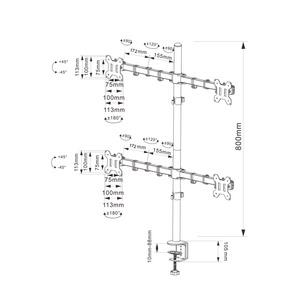 Nouveau bras articulé pour moniteur mural de qualité supérieure avec moyeu camion vesa ressort à gaz lumi support de sol capacité de chargement élevée - Product Image 2