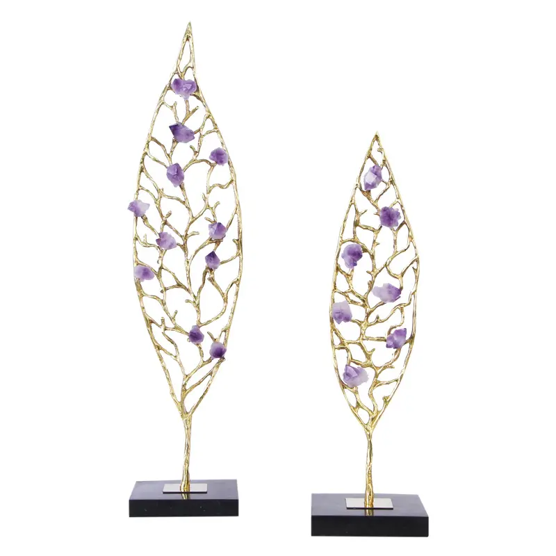 2023 Hete Verkoop Paars Kristal Ornament Decoreren Luxe Woonaccessoires Stukken Handwerkideeën Voor Hoeken In Thuissites
