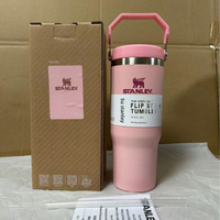 Vaso Térmico de Acero Inoxidable 304 de 30oz con Aislamiento al Vacío, Tapa con Popote Abatible, Asa, Gran Capacidad, Retención de Temperatura de 6 a 12 Horas, Apto para Agua Hirviendo
