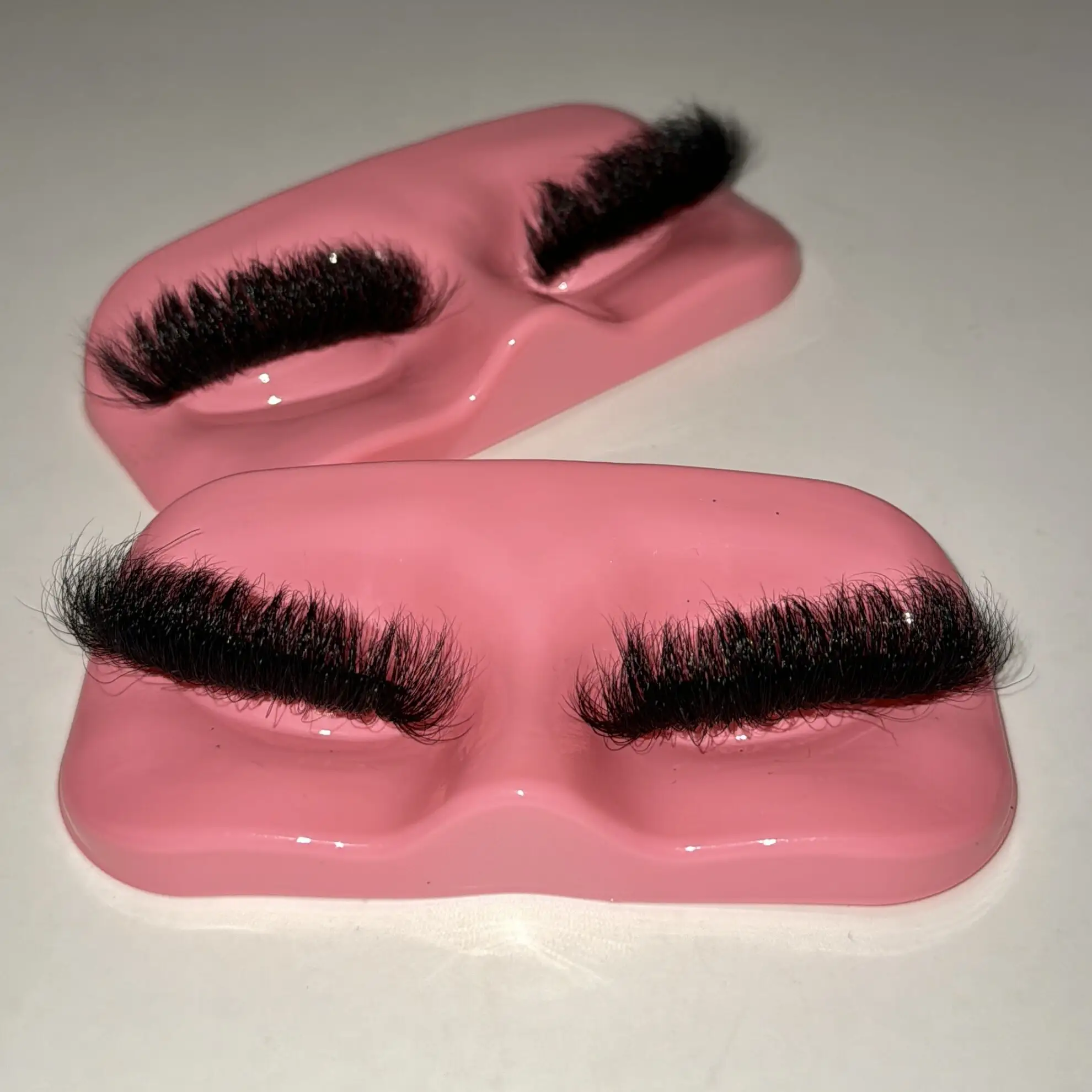 Naturel 5D Faux Cils Avec Boîte D'emballage 25mm Moelleux Cheveux Humains Vison Bande Cils En Gros