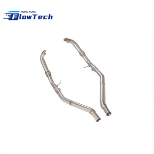 ท่อไอเสียสแตนเลส 304 แบบไหลสูง ท่อลงสแตนเลสสตีลส่วนหน้า สำหรับ Audi SQ5 3.0T ท่อหน้า - Product Image 2