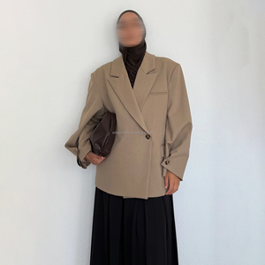 Chaqueta Blazer Larga de Moda para Mujer, Estilo Informal, Transpirable, Lisa, Holgada, Unisex, Estilo Islámico, Nueva Colección Willson 2026 - Product Image 3