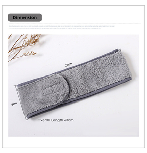 Diadema Ajustable de Terciopelo de Coral de Poliéster para Maquillaje y Spa <span class=keywords><strong>Facial</strong></span>, Toalla de Tela de Rizo con Cinta Mágica, Técnica de Tejido - Product Image 4
