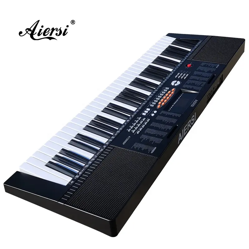 Aiersi brand black piano portable electronic keyboard 61 keys entry level musical instruments learn Basic theory and improvise