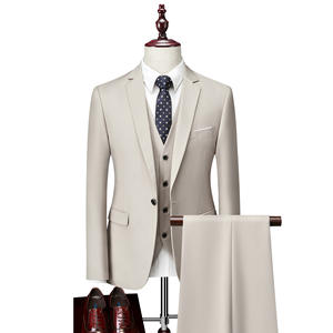 Ensemble de <span class=keywords><strong>costume</strong></span> décontracté pour hommes, <span class=keywords><strong>costume</strong></span> de cérémonie trois pièces anti-rétrécissement à simple boutonnage pour marié - Product Image 4