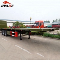 Camion Howo 3 essieux, plateau plat de 40 pieds, châssis de conteneur, remorque à plateau plat, semi-remorque de 50 tonnes