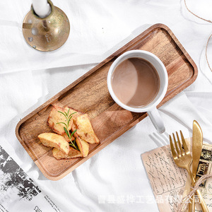 Acacia Wood Rectangular <b>Tray</b> Natural Color 30x20cm For Fruits <b>Snacks</b> Bread Cheese Home Use - Product Image 3