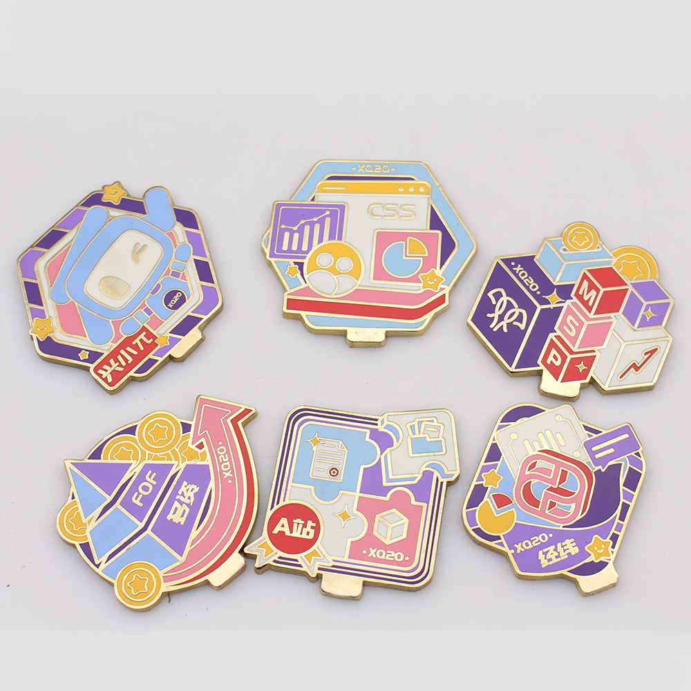 Custom Metal Logo Badges No Minimum Custom Hat Pins for Caps Clothes Modern Style Hard & Soft Lapel Pinnings in Bulk
