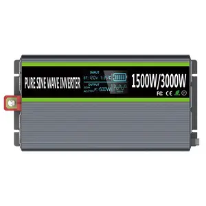 Dc 12V Naar Ac 220V 1500 Watt Pure Sinus Omvormer 50Hz Omvormer Off Grid Smart inverter Optionele Afstandsbediening