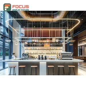 Vitrina Creativa para Café con Puerta de Vidrio en Esquina, Mueble de Madera de Roble para Productos de Panadería, Vitrina para Cafetería - Product Image 4