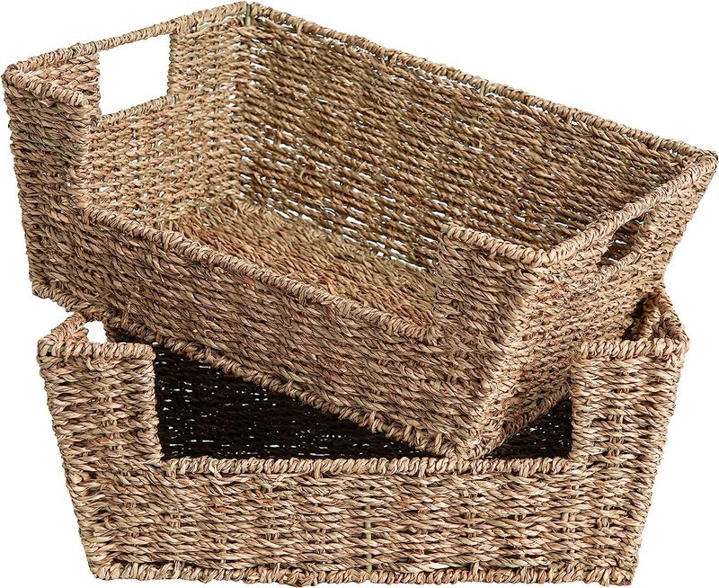 Handwoven Seagrass Wicker Baskets for Storage