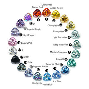 Moissanita Multicolor Opalescente con Corte Corazón, Creada en Laboratorio, con Certificado GRA, Piedra Suelta de 3mm-15mm, Venta al Por Mayor RTS - Product Image 1