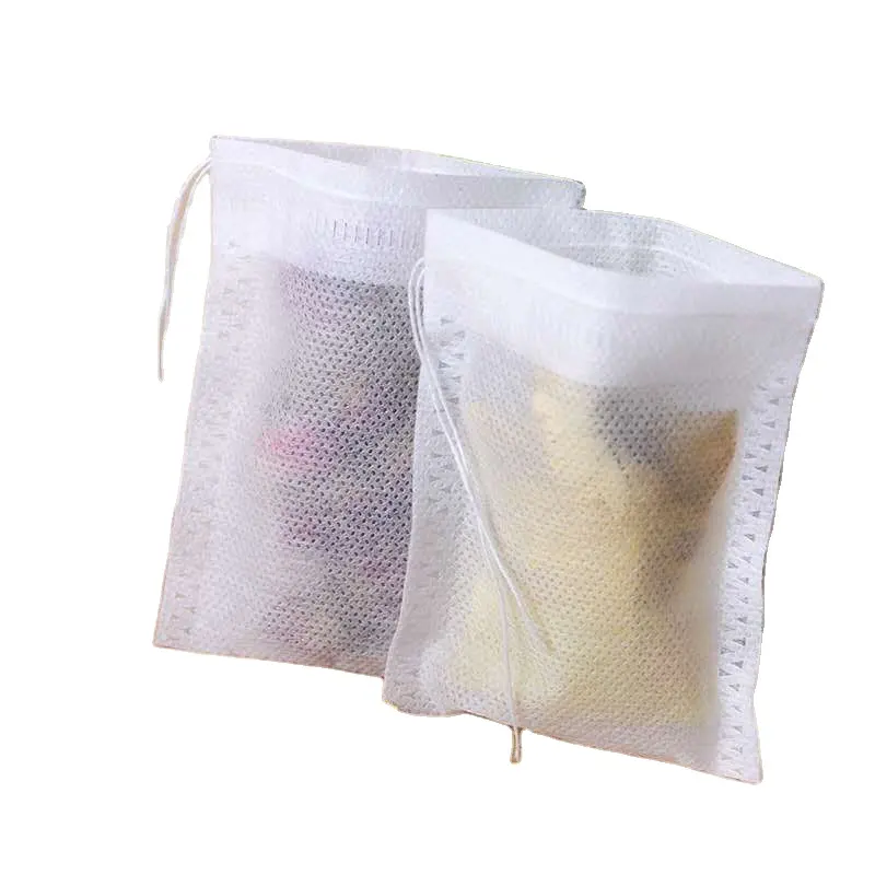 5.5*7 Non-Woven Drawn Lines Pull Rope Tea Bag Self-Styled for Coffee Filters 100pcs/bag