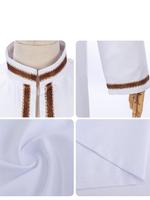 Kimono islamique brodé pour hommes Thobe Jubba Caftan marocain Abaya de Dubaï style saoudien vêtements musulmans traditionnels