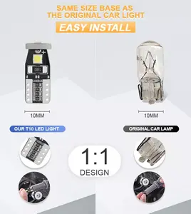 Lampe de plaque d'immatriculation de voiture couleur unique, petites ampoules led intérieures de voiture t10 lumières led 12v - Product Image 5