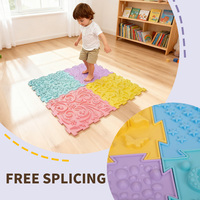 Set Matras Puzzle Sensorik TPE Aman, Non-Toksik, Sistem Interlocking, untuk Merangkak, Bermain, Edukasi Dini Anak, Terapi Shiatsu Kaki Montessori