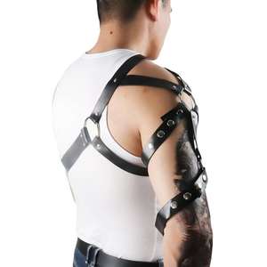 SM Adjustable Leather Body Bondage <strong>Harness</strong> Men Fetish Sex Game <strong>Harness</strong> Belts Slave <strong>Product</strong> for Gay