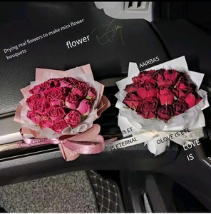 Difusor de Aroma para Coche, Perfume con Aroma a Rosa Eterna, Ramo de Flores Secas, Adorno para Coche, Figura Decorativa - Product Image 3