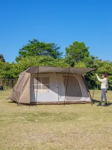 <span class=keywords><strong>Tente</strong></span> à poteaux en aluminium entièrement automatique de grande taille pour l'extérieur, auvent pare-soleil et d'ombrage pour 8 à 10 personnes, imperméable et <span class=keywords><strong>anti</strong></span>-moustiques - Product Image 2