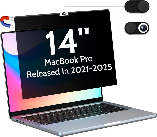 LX Tech Magnetic 360 Privacy Anti-Spy AAA Soft PET Material Screen Protector For MacBook Pro 14.2" M4 PET-0