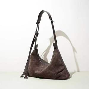 Sac à main en cuir véritable pour femme, design vintage, bandoulière unique, fermeture éclair, sac à main de créateur portable - Product Image 1