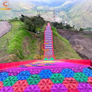 Trò Chơi Công Viên Giải Trí Sân Sau Manor Trượt Cầu Vồng Bằng Nhựa PP Trượt Dốc Núi Dài Ở Ecuador - Product Image 2