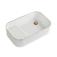 Lavabo de luxe pour hôtel et maison moderne pour le lavage des mains Évier de buanderie en céramique avec planche à laver Vente en gros