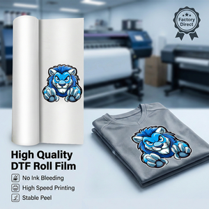 JINLONG 30cm DTF Printing Pet <strong>Film</strong> Roll Hot Peel Double Side Matte Heat <strong>Transfer</strong> <strong>Film</strong> for Personalized Tshirt - Product Image 1