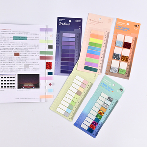 Bán buôn chỉ số tabs đa màu sắc trong suốt Pet Index tabs văn phòng pastel Bookmark văn phòng phẩm dính lưu ý với người cai trị - Product Image 4